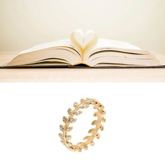 bague fine en plaque or et brillants