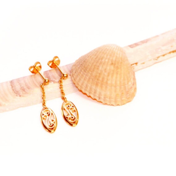 boucles-pendantes en plaque or