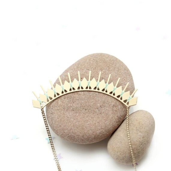 Collier isadora mint doré, fabrique en France