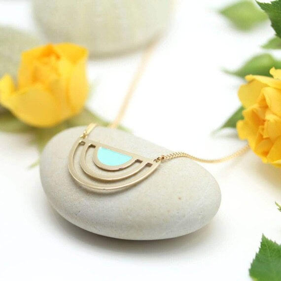 Collier Anne Thomas bleu chez Poisson Plume