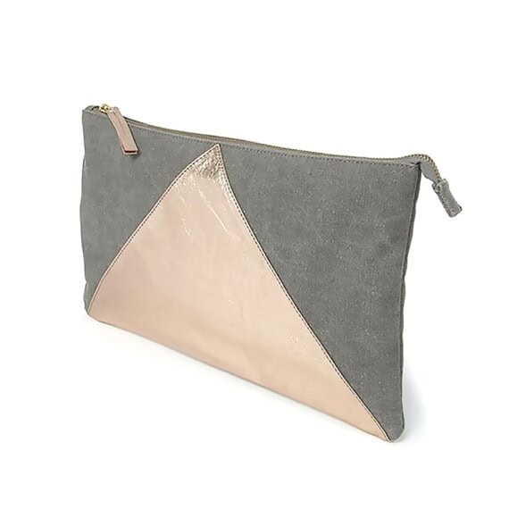 Grande pochette en cuir Bella