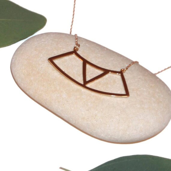 collier graphique poisson plume