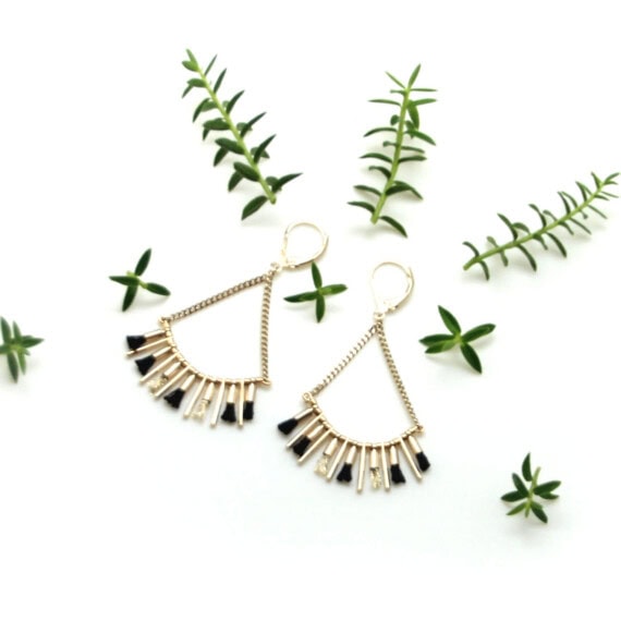 Boucles d'oreilles de créatrice Chirstelle dt Christensen chez Poisson Plume