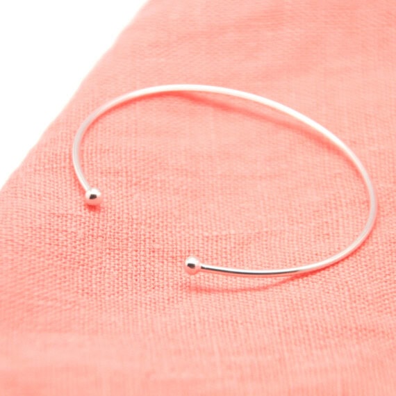 Bracelet jonc ouvert en argent 925 Météores