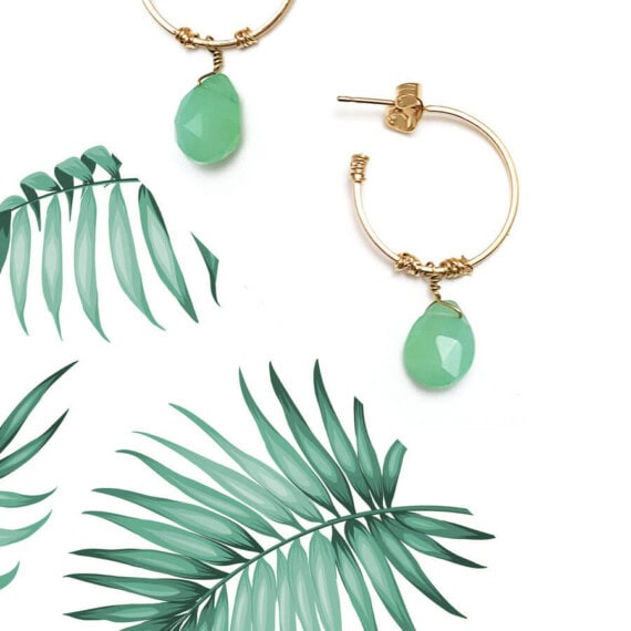 boucles d'oreilles fantaisie créoles de créatrice chez Poisson Plume