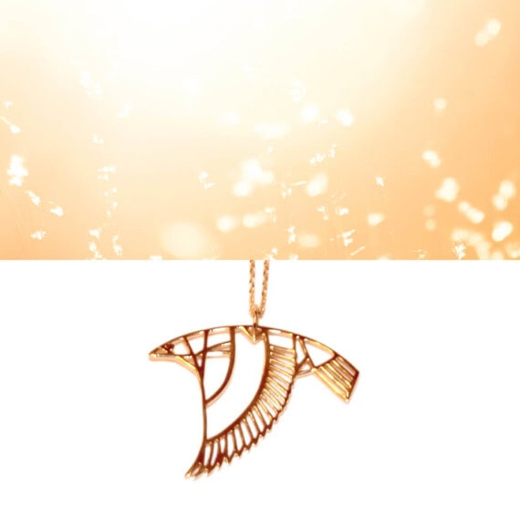 Collier oiseau doré plaqué or