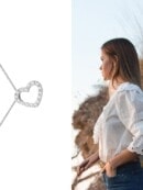 collier coeur en argent nommé lueurs. Envente chez Poisson Plume, bijoux de créateurs.