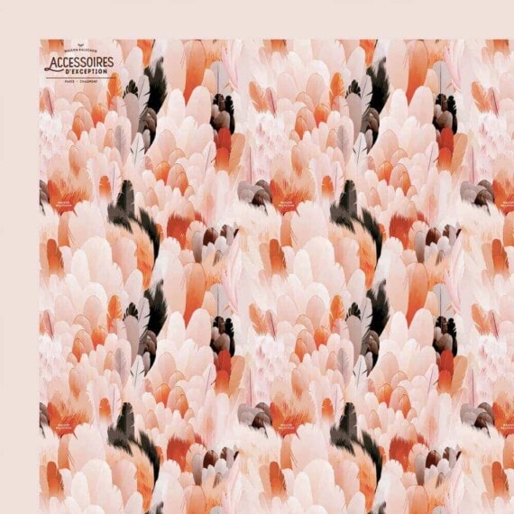 le foulard plumes de Maison Baluchon en détail, chez Poisson Plume