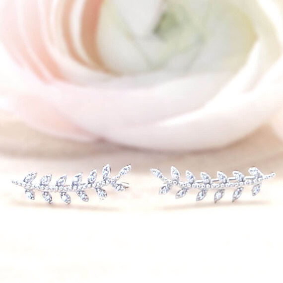 Boucles d'oreilles en argent en forme d'épis