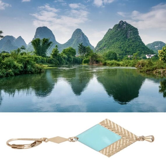 Boucles Yao vert d'eau – Image 2