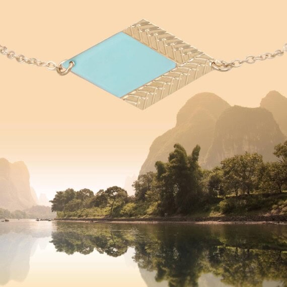 Bracelet émaillé et doré à l'or fin de la créatrice Laëti Trëma, en vente chez Poisson Plume