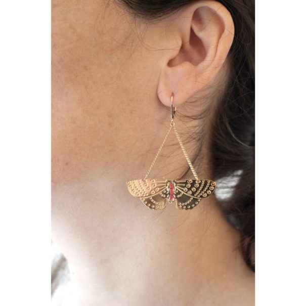 Boucles d'oreilles fantaisie papillon chez Poisson Plume