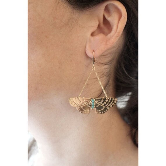 Boucles d'oreilles papillon Christelle dit Christensen