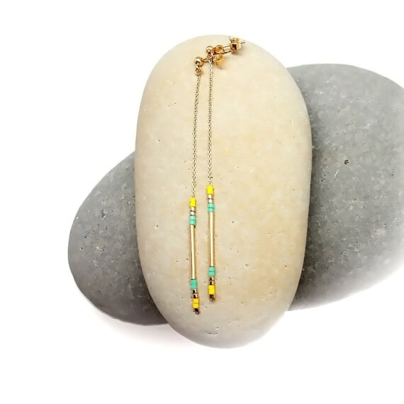 Boucles de créateur pendantes.