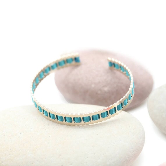bracelet fantaisie de créatrice made in france. Turquoise