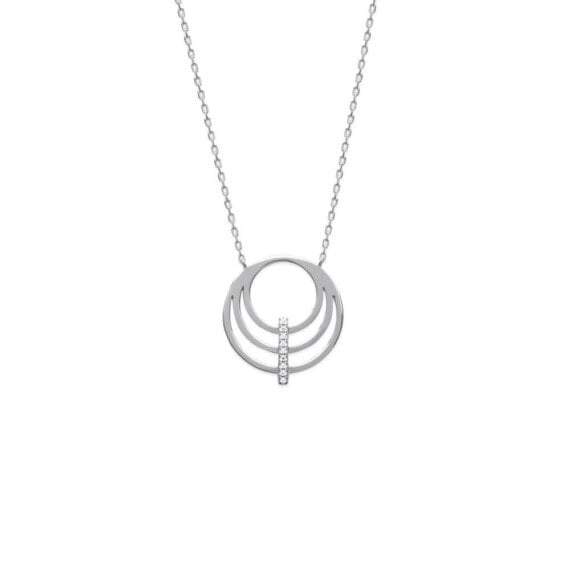 Collier en argent rhodié trois cercles chez Poisson Plume