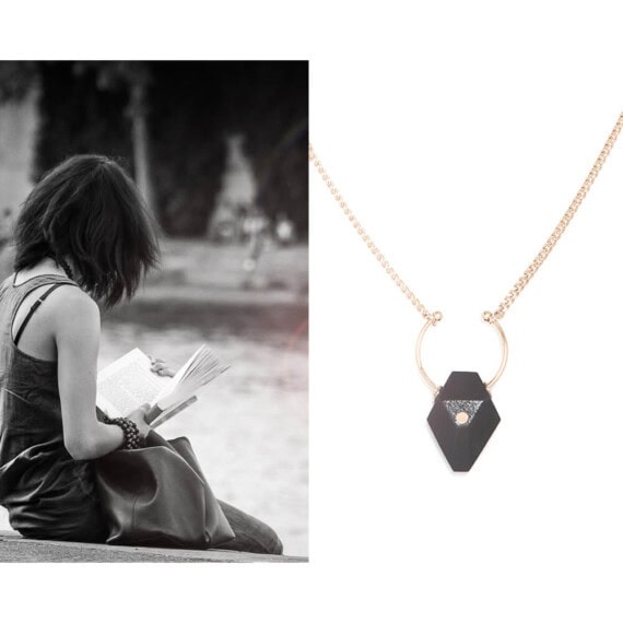 Collier nipac ambiance parisienne et détente. Un bijou Salomé Charly chez Poisson Plume