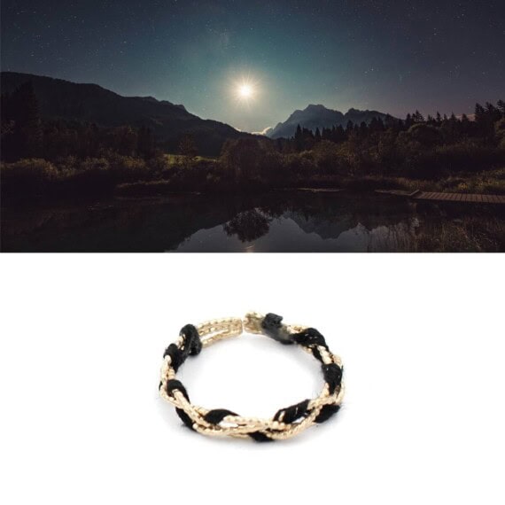 Bague fantaisie ilona noire, chez Poisson Plume