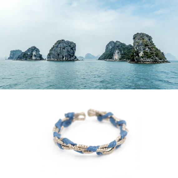 Bague fantaisie ilona bleue, chez Poisson Plume