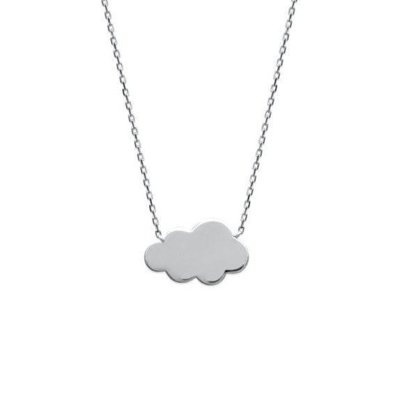Collier wonderland en argent rhodié en forme de nuage, en vente chez Poisson Plume bijoux
