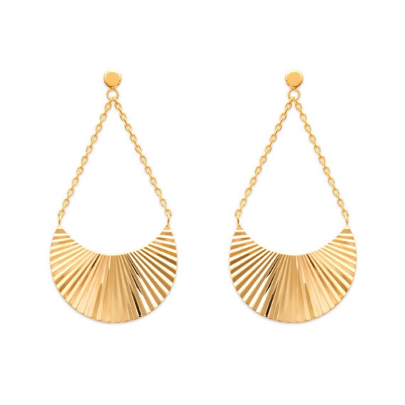 Boucles d'oreilles pendantes comme des soleils