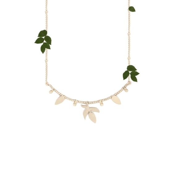 Collier de créateur made in france. Feuilles.