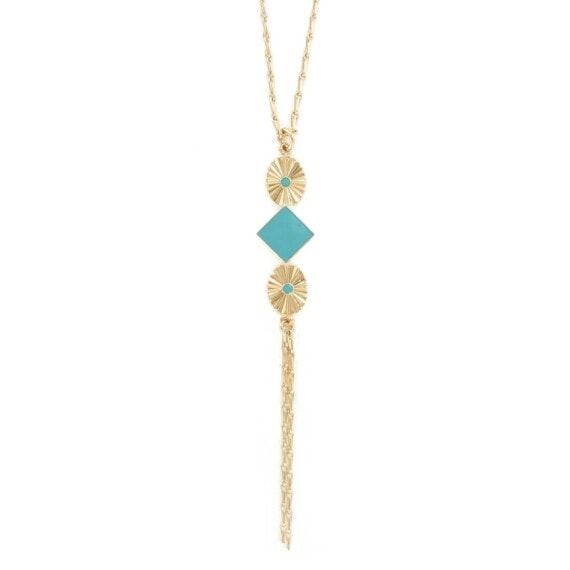 Sautoir carré Shine Turquoise – Image 2
