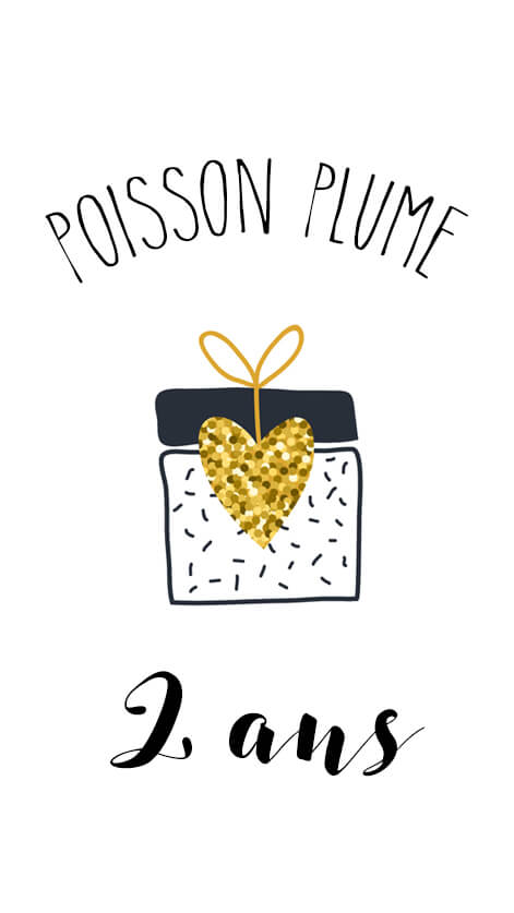 Bon anniversaire Poisson Plume bijoux