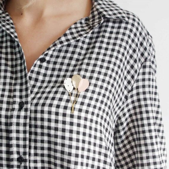 broche de créateur made in france en forme de ballons