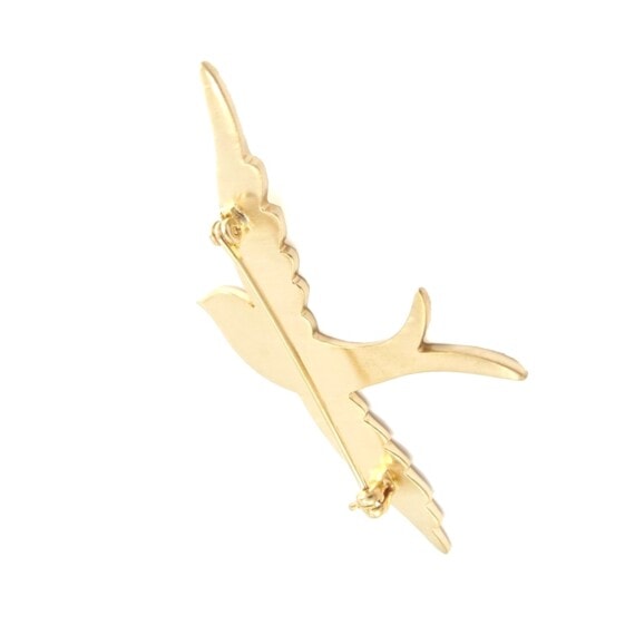 broche oiseau brocelainde de dos