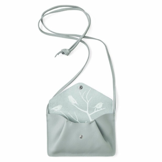 sac bandoulière en cuir bleu ciel