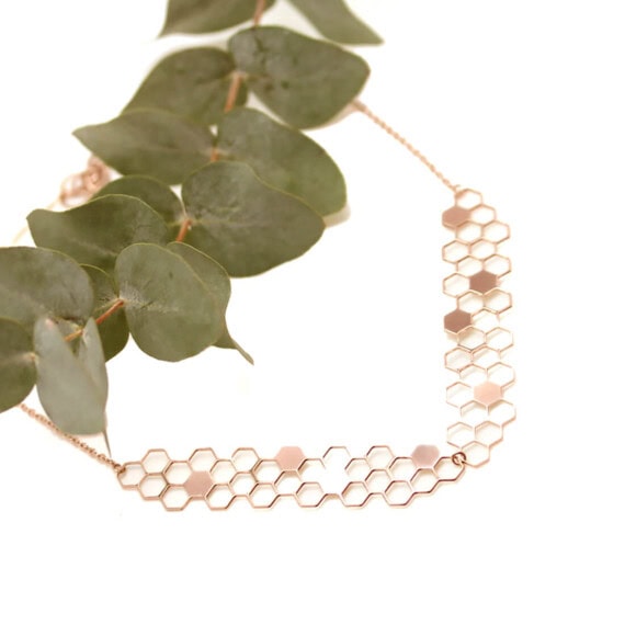collier de créateur alveoles or orse