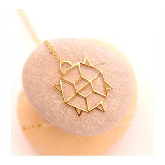 Collier tortue origami
