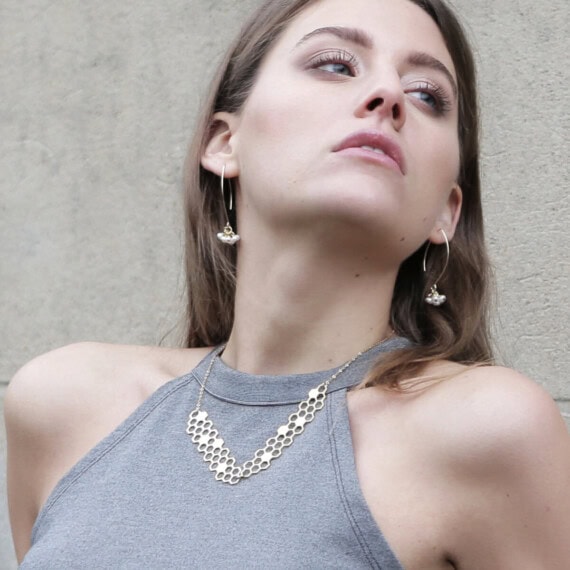 COllier alveoles or jaune