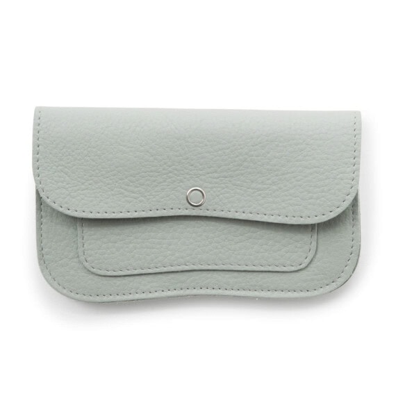 porte monnaie en cuir bleu clar de qualité