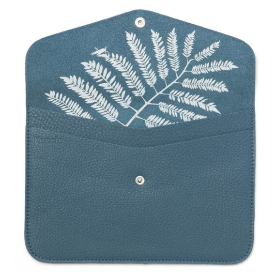 pochette en cuir bleu porte documents