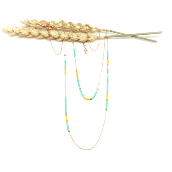collier fin long perles made in paris