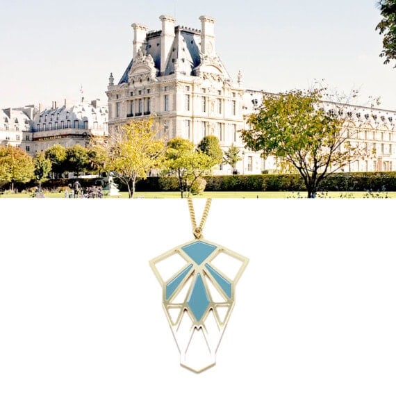 sautoir Anne Thomas Palais royal bleu