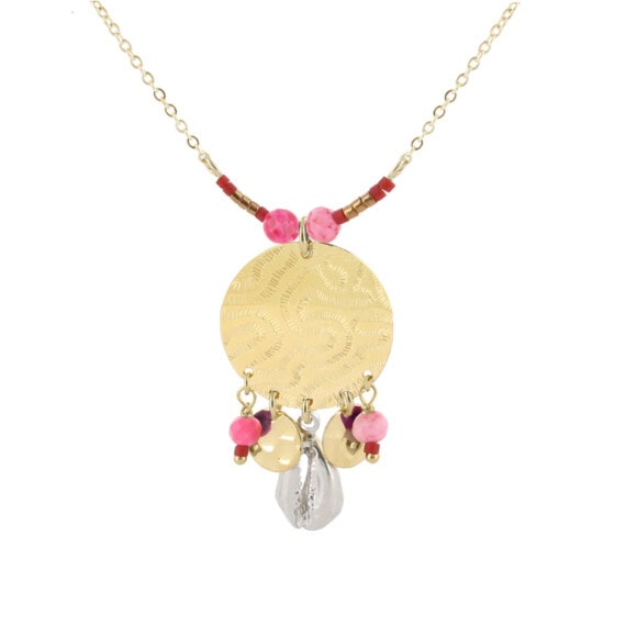 COllier pendentif ocean corail Laëti Trëma chez Poisson Plume bijoux