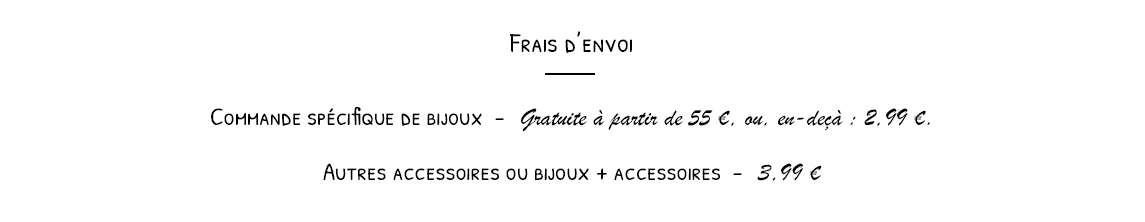 envoi de bijoux de créateurs Commande de bijoux