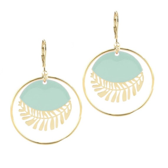 Boucles d'oreilles bleu clair glacier ANTILLES de LAëti Trëma chez Poisson Plume