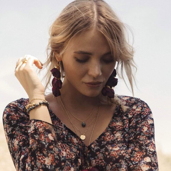 Boucles de createur Elise Tsikis Paris DELICIAS, chez Poisson Plume