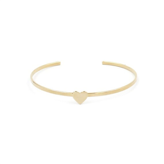 Jonc coeur doré à l'or fin