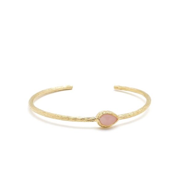 bracelet rose en pierre fine guave quartz, d'Alexandra Margnat
