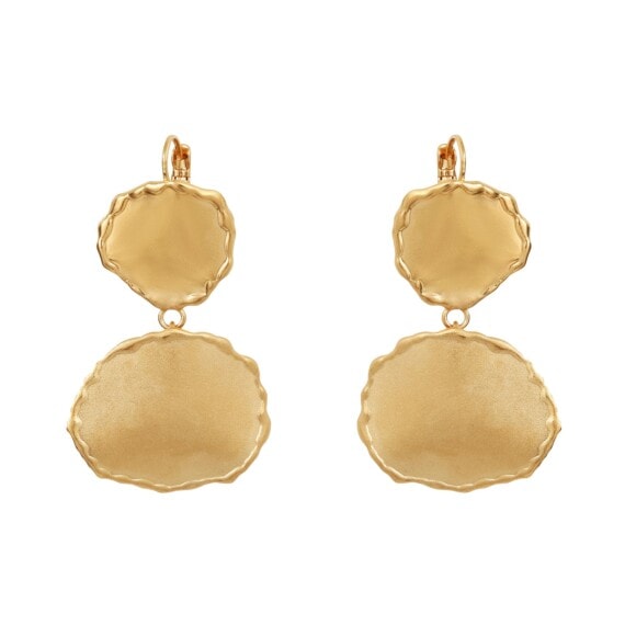 Boucles mlongues martelées, avec un design type ppièce antiques revisitées
