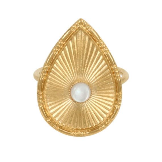 Bague dorée et nacre dear charlotte paris
