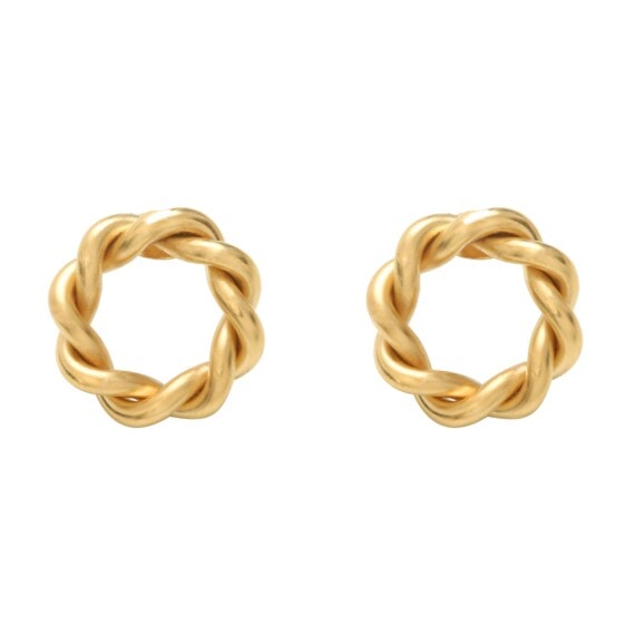boucles d'oreilles anneaux torsadés Tuileries, par Dear Charlotte