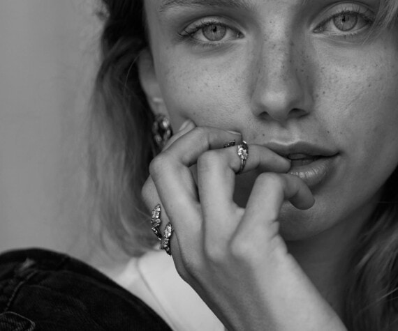 Bague dorée Lygia