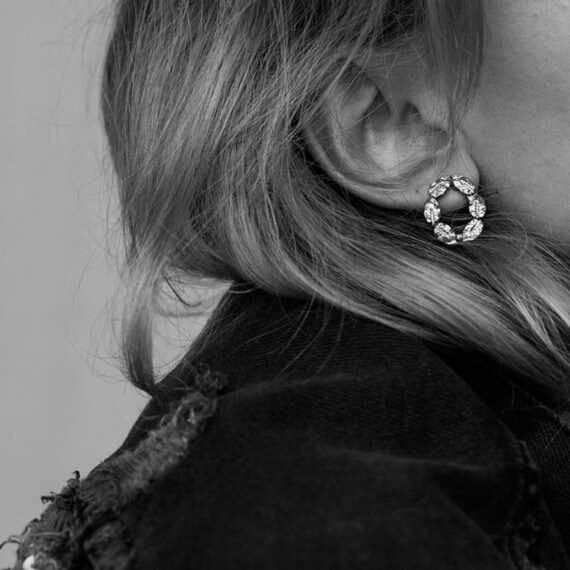 Boucles d'oreilles feuilles Sterna.