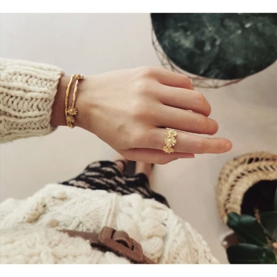 bague triple marguerite elise